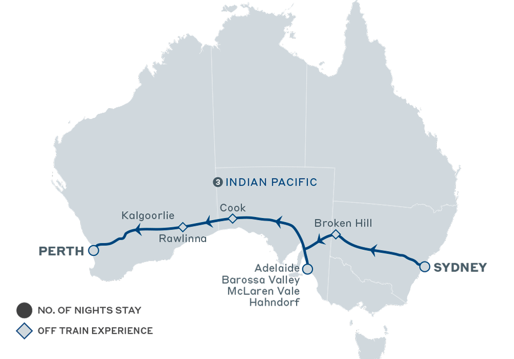 indian pacific rail trip from sydney to perth