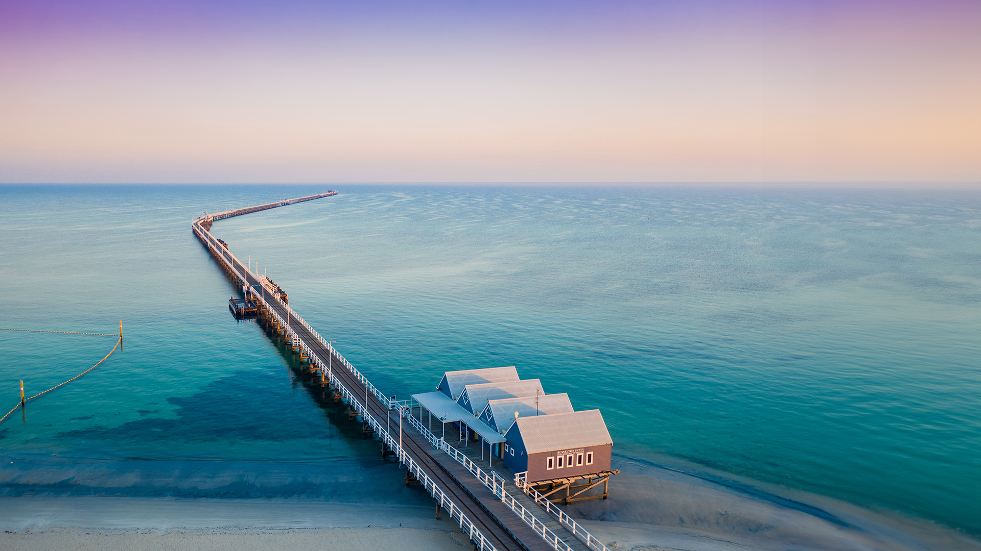 Aerial view of Busselton Jetty
